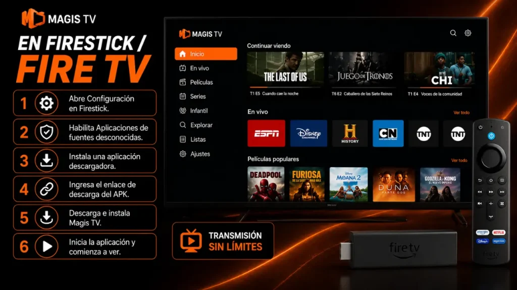 Magis Tv Descargar en Firestick Fire TV
