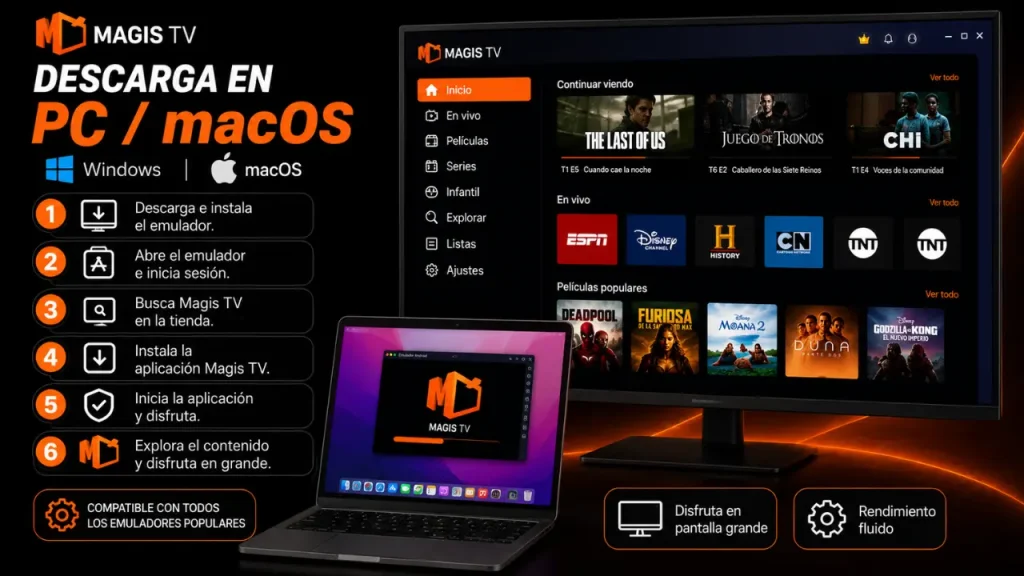 Magis Tv Descargar en PC macOS