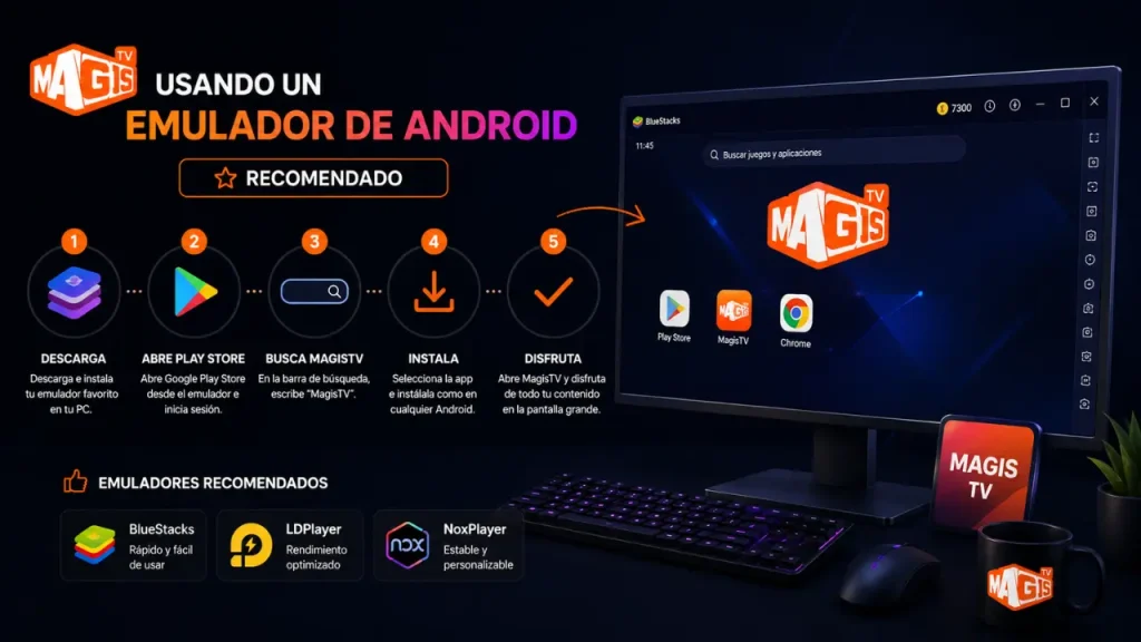 Usando un emulador de Android